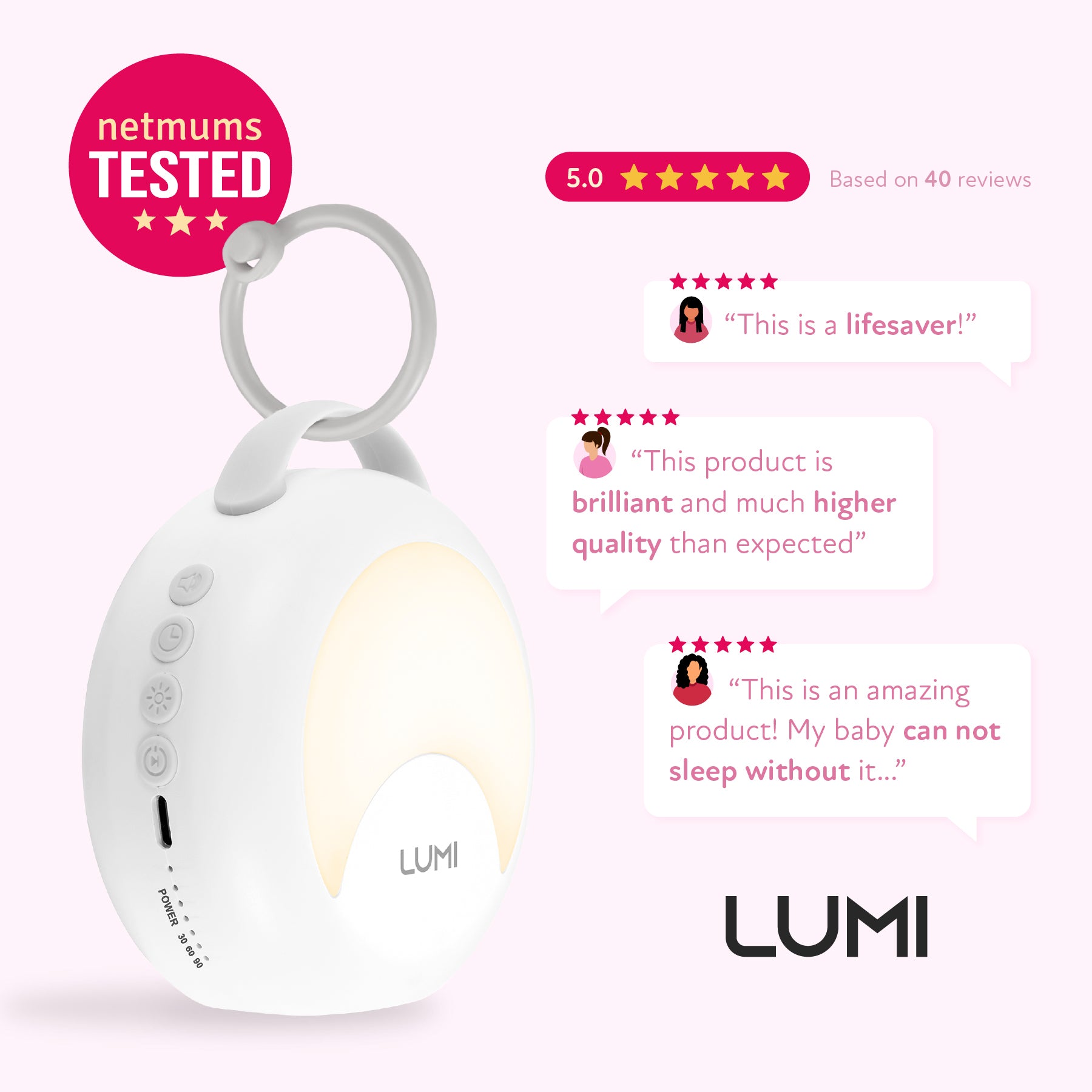 LUMI YourVoice Portable White Noise Machine