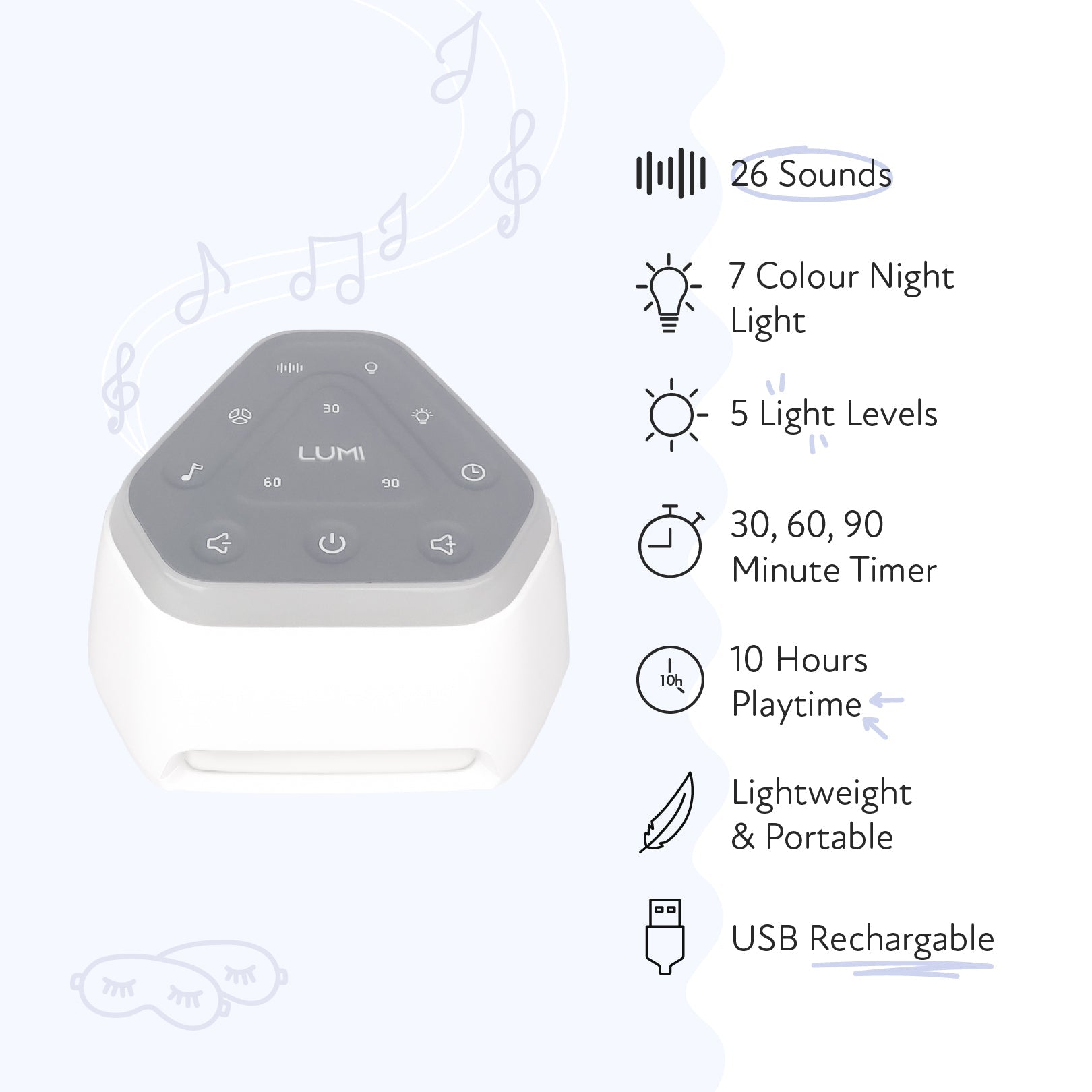 LUMI Original White Noise Machine Pro - LUMI Sleep